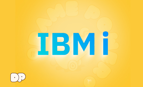 Logo de IBMi con logo de fondo de DamePower