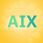 Logo de AIX sobre logo de DamePower